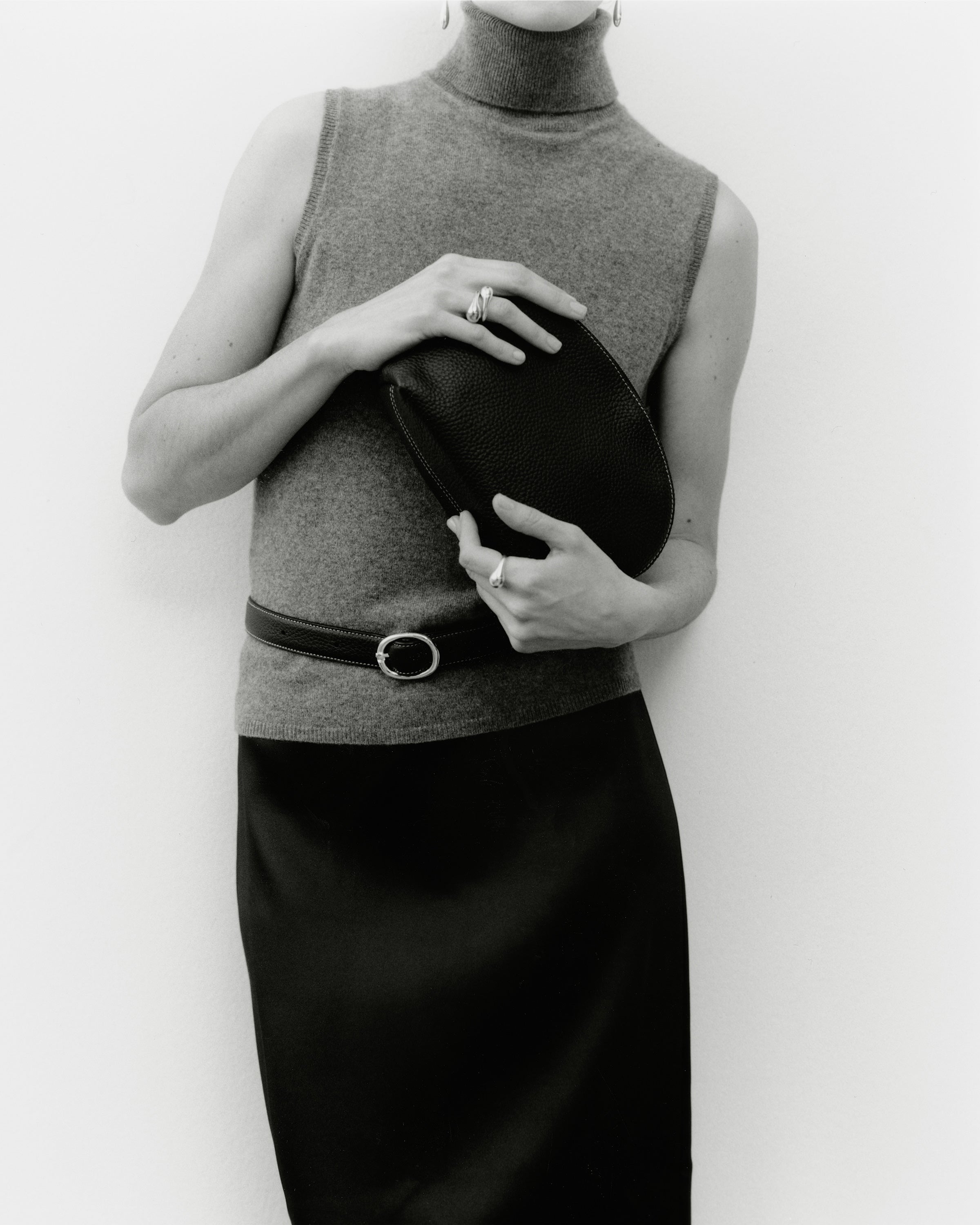 The Margot Pouch - Black Grosgrain