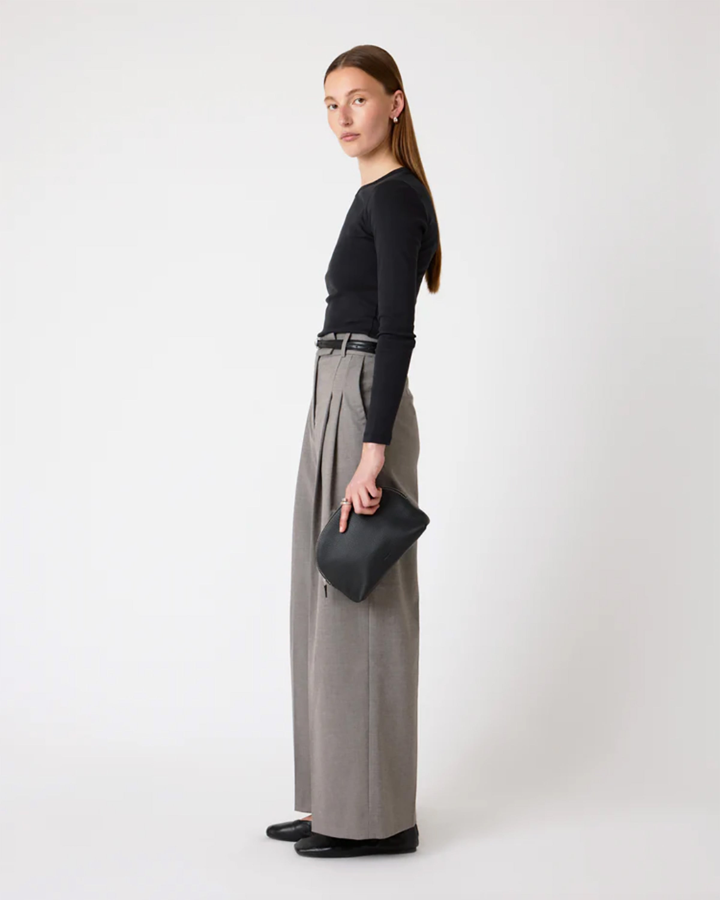 The Margot Pouch - Black Grosgrain
