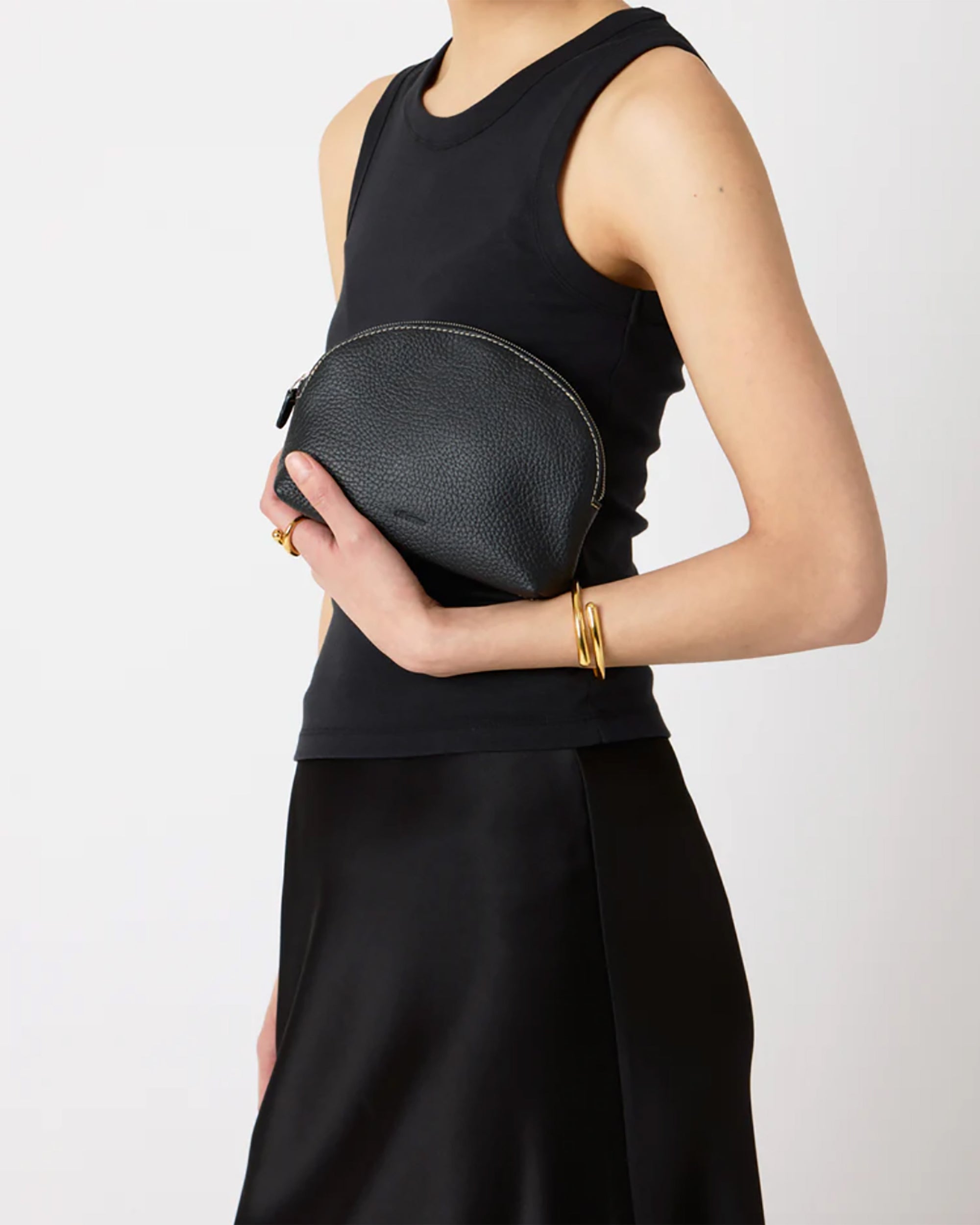The Nancy Pouch - Black Grosgrain