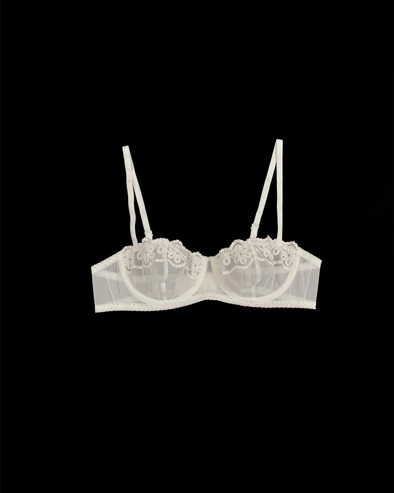 Eva Balcony Bra - Lusty White
