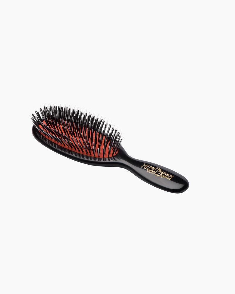 Pocket Bristle & Nylon Hairbrush BN4 - Dark Ruby/Black