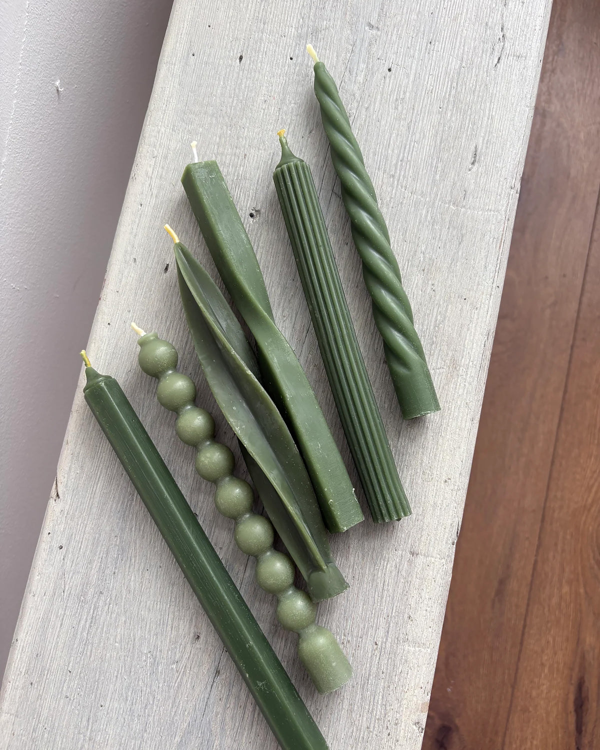 Beeswax Candle Twister - Forest Green
