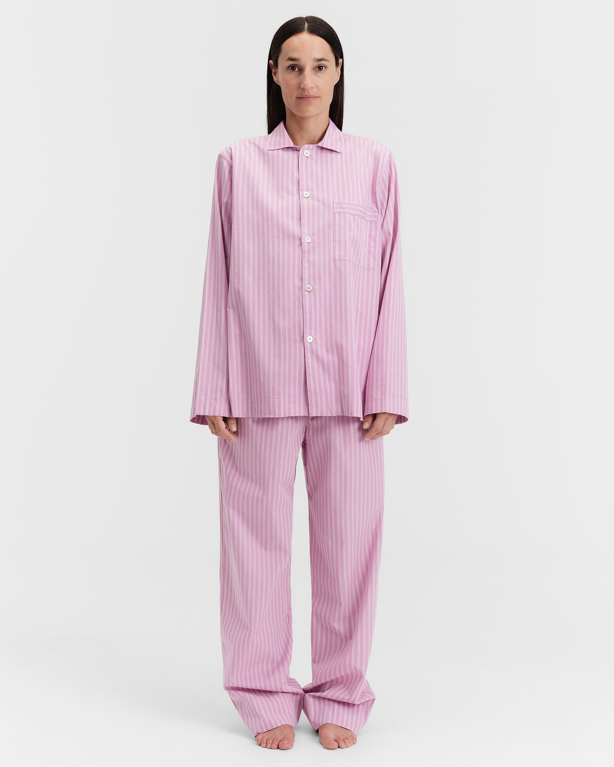 Poplin Pants - Purple Pink Stripes