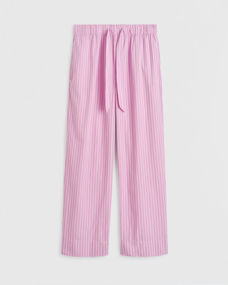 Poplin Pants - Purple Pink Stripes