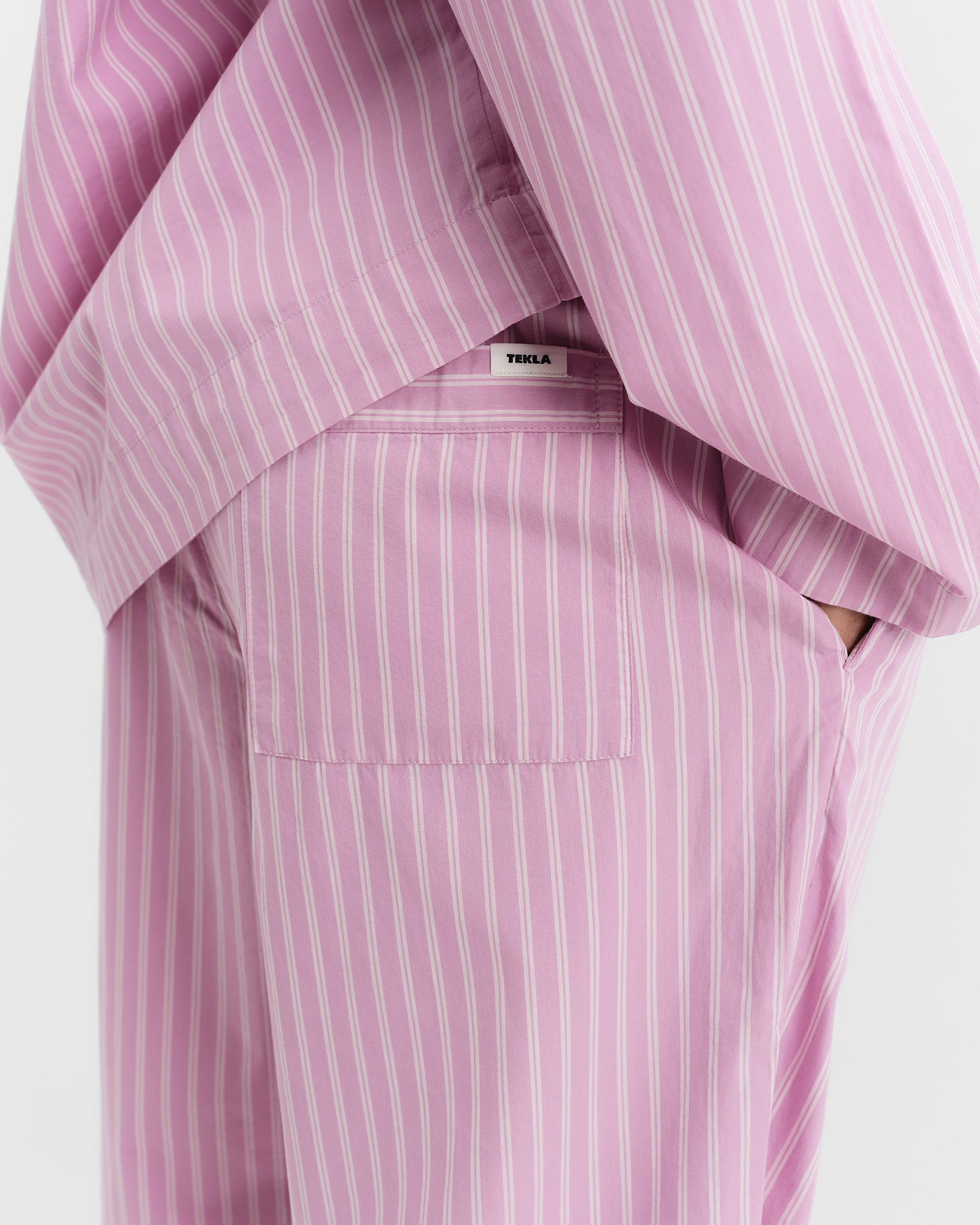 Poplin Pants - Purple Pink Stripes