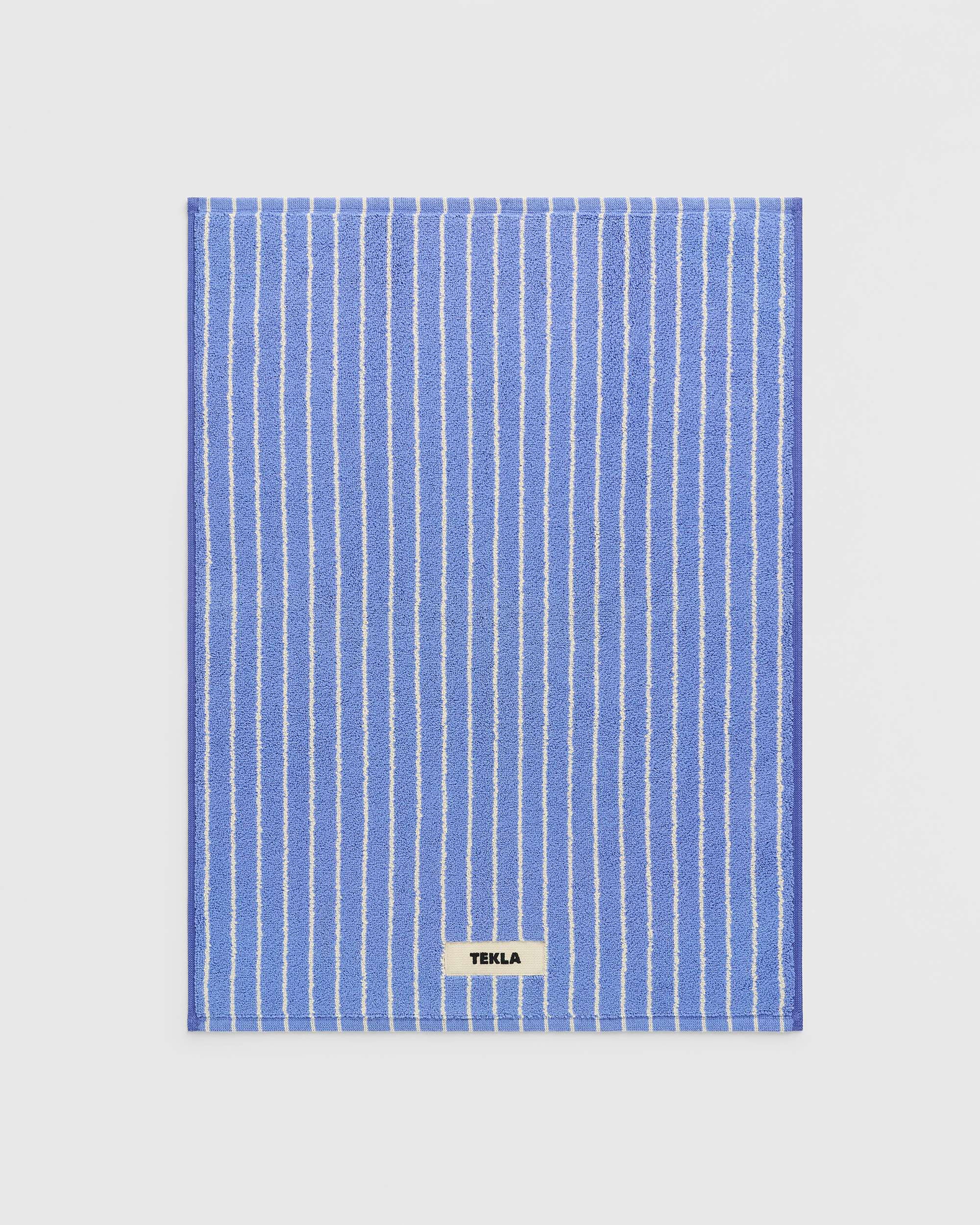 Terry Bath Mat 70X50 - Clear Blue Stripes