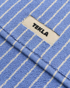 Terry Bath Mat 70X50 - Clear Blue Stripes