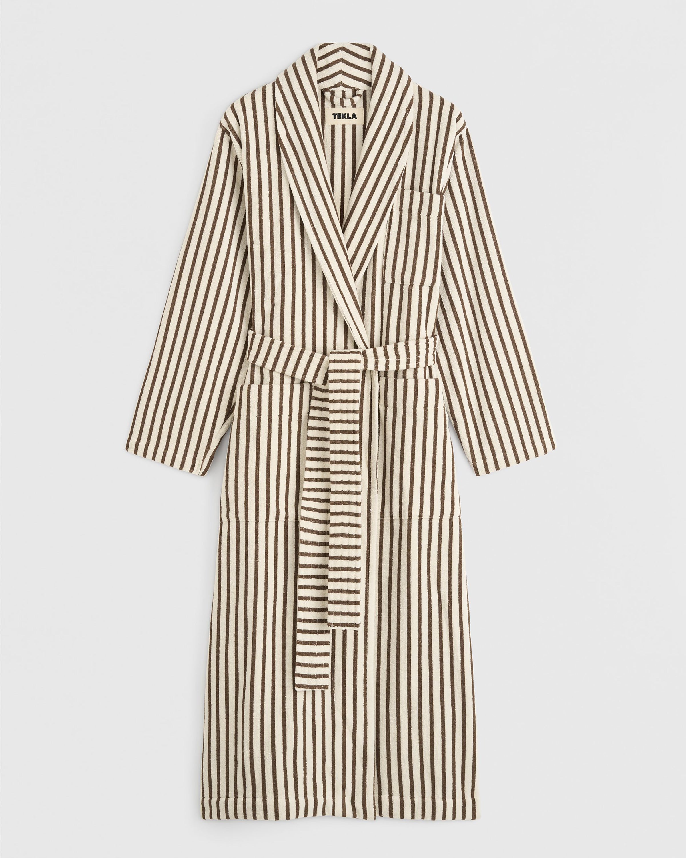 Terry Classic Bathrobe - Kodiak Stripes