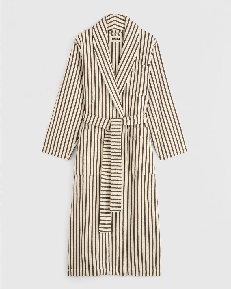 Terry Classic Bathrobe - Kodiak Stripes