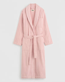 Terry Classic Bathrobe - Shaded Pink Stripes