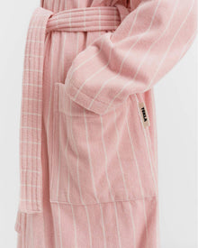 Terry Classic Bathrobe - Shaded Pink Stripes