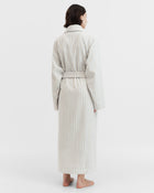 Terry Classic Bathrobe - Soft Blue Stripes