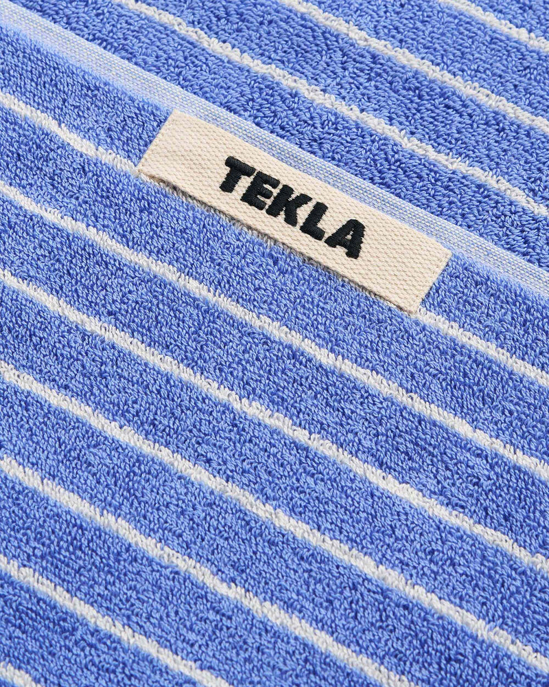 Terry Washcloth 30X30 - Clear Blue Stripes