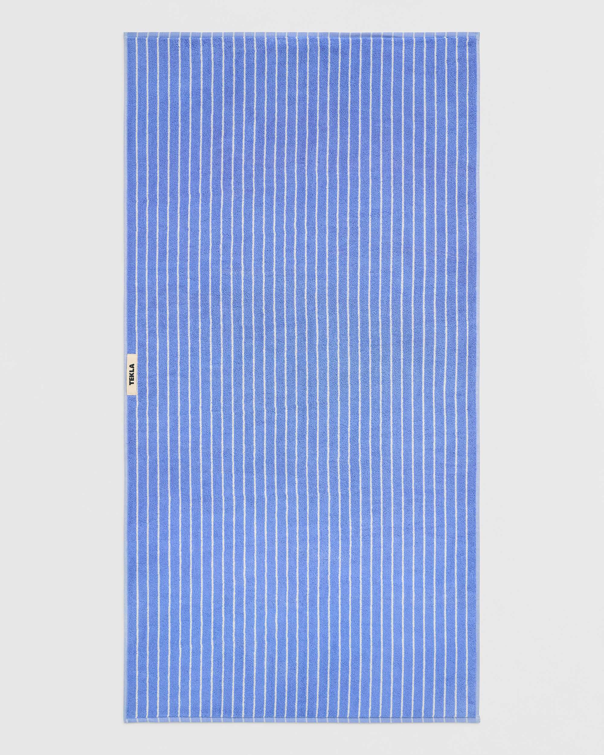 Terry Guest Towel 30X50 - Clear Blue Stripes