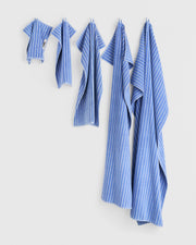 Terry Guest Towel 30X50 - Clear Blue Stripes