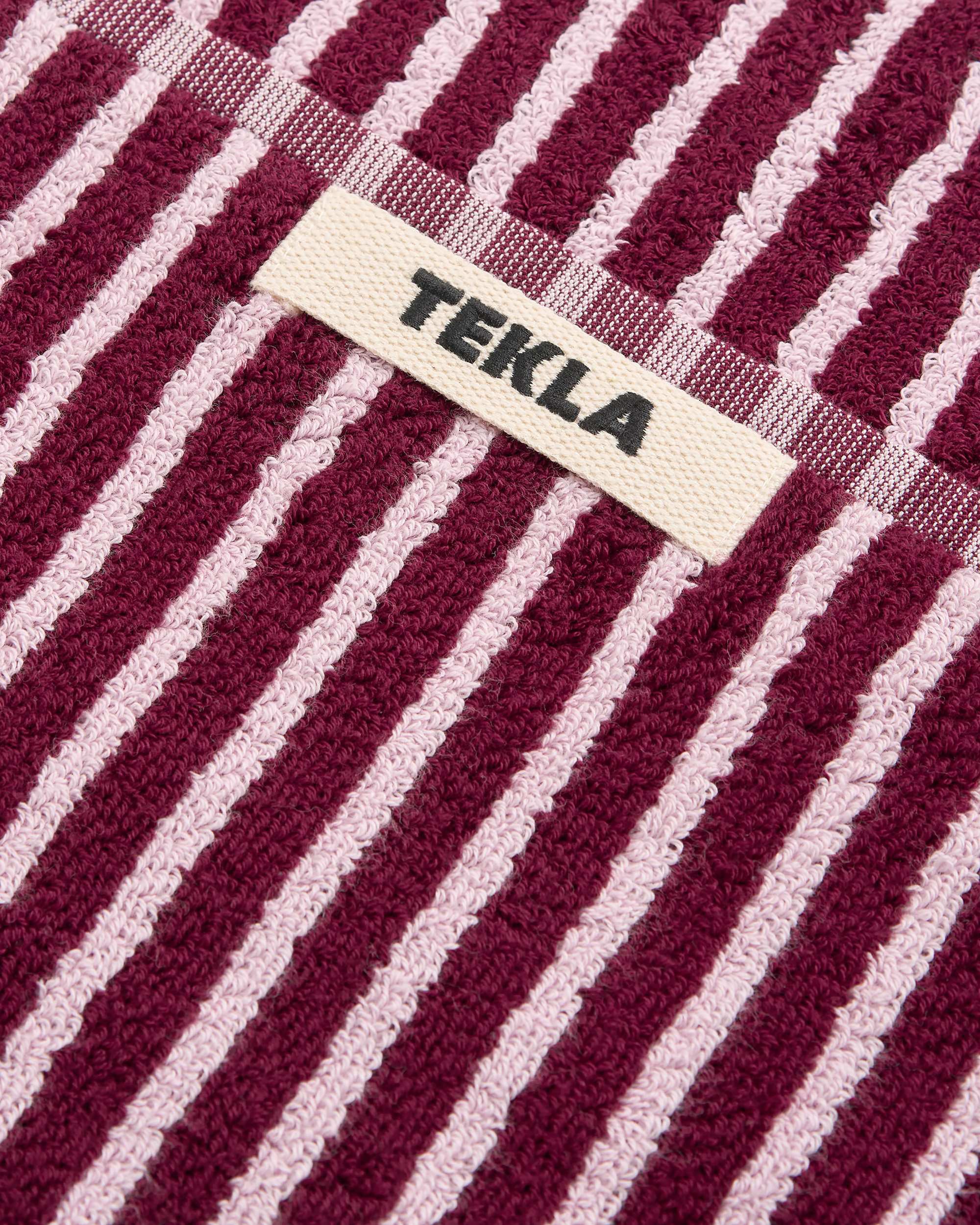 Terry Washcloth 30X30 - Red and Rose Stripes