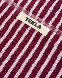 Terry Washcloth 30X30 - Red and Rose Stripes
