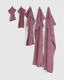 Terry Guest Towel 30X50 - Red and Rose