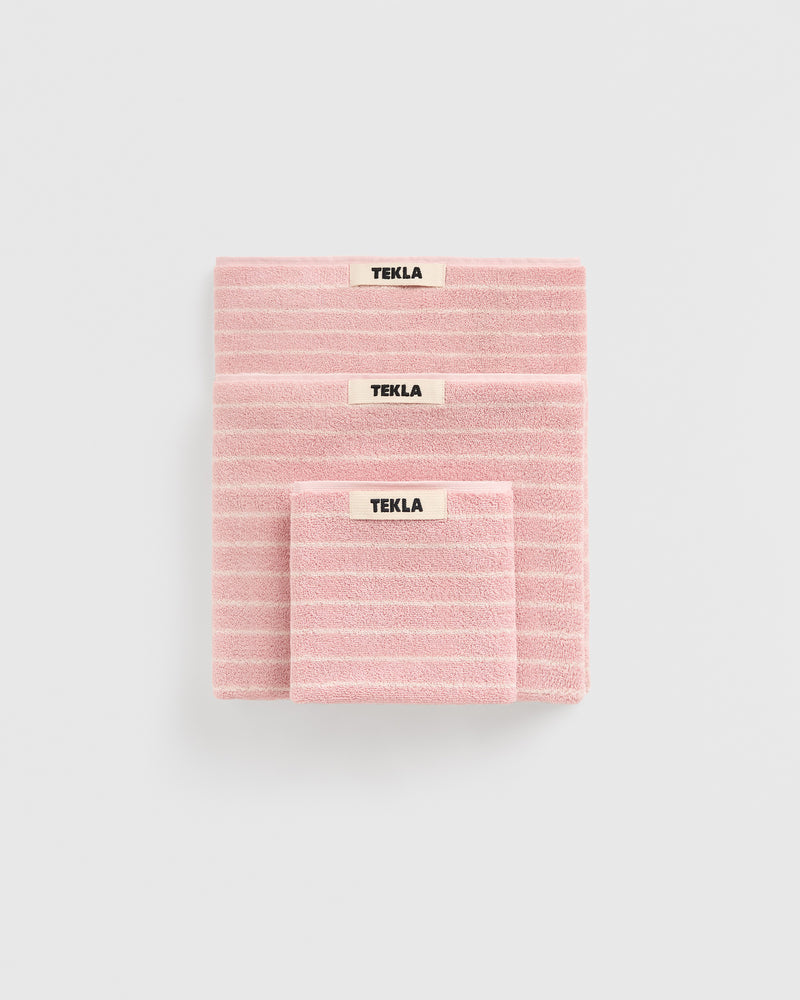 Terry Washcloth 30X30 - Shaded Pink Stripes