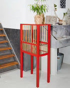 Rattan Cabinet - Red