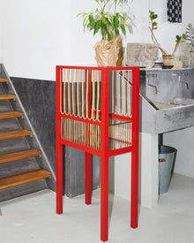 Rattan Cabinet - Red