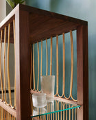 Rattan Cabinet - Walnut