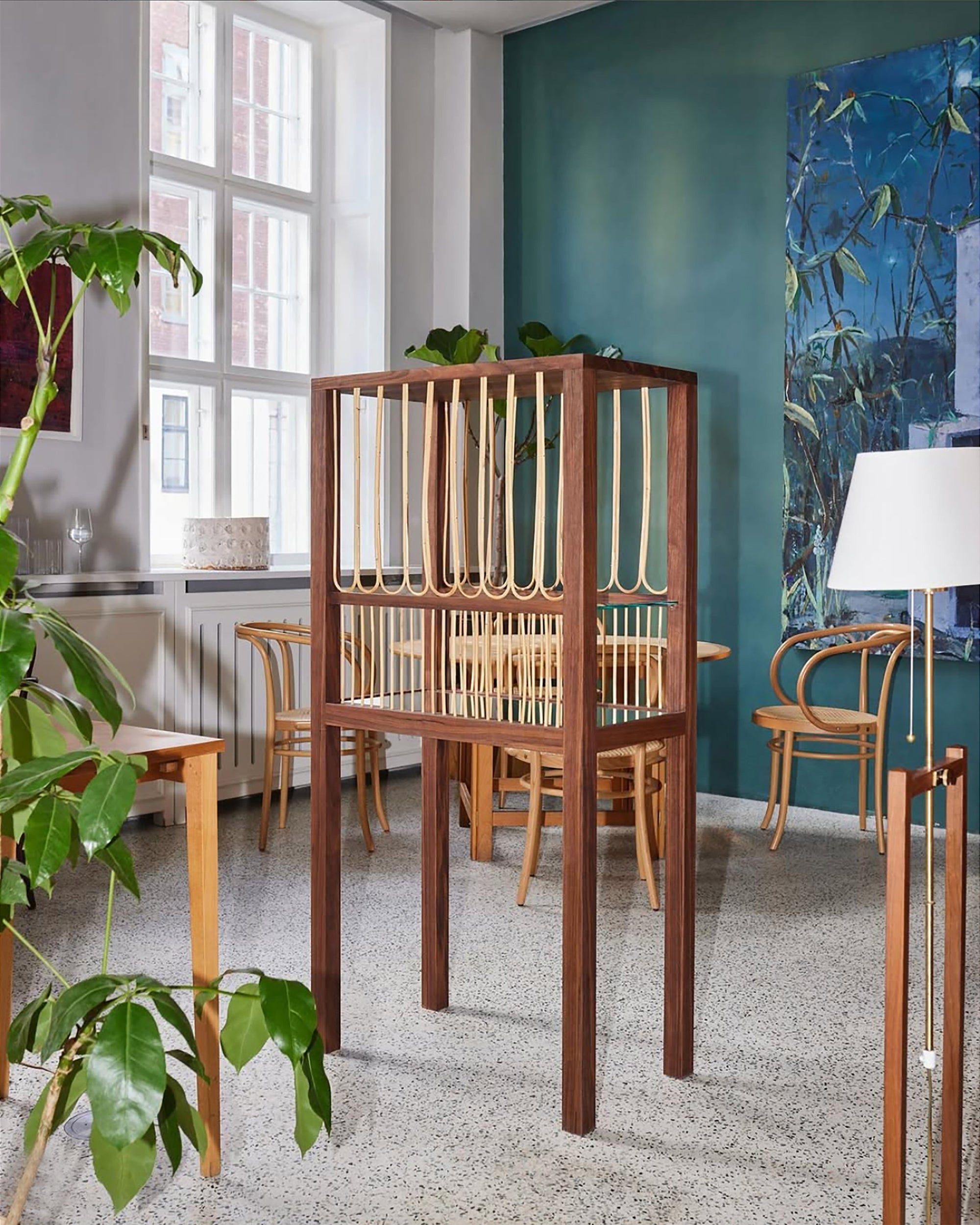 Rattan Cabinet - Walnut