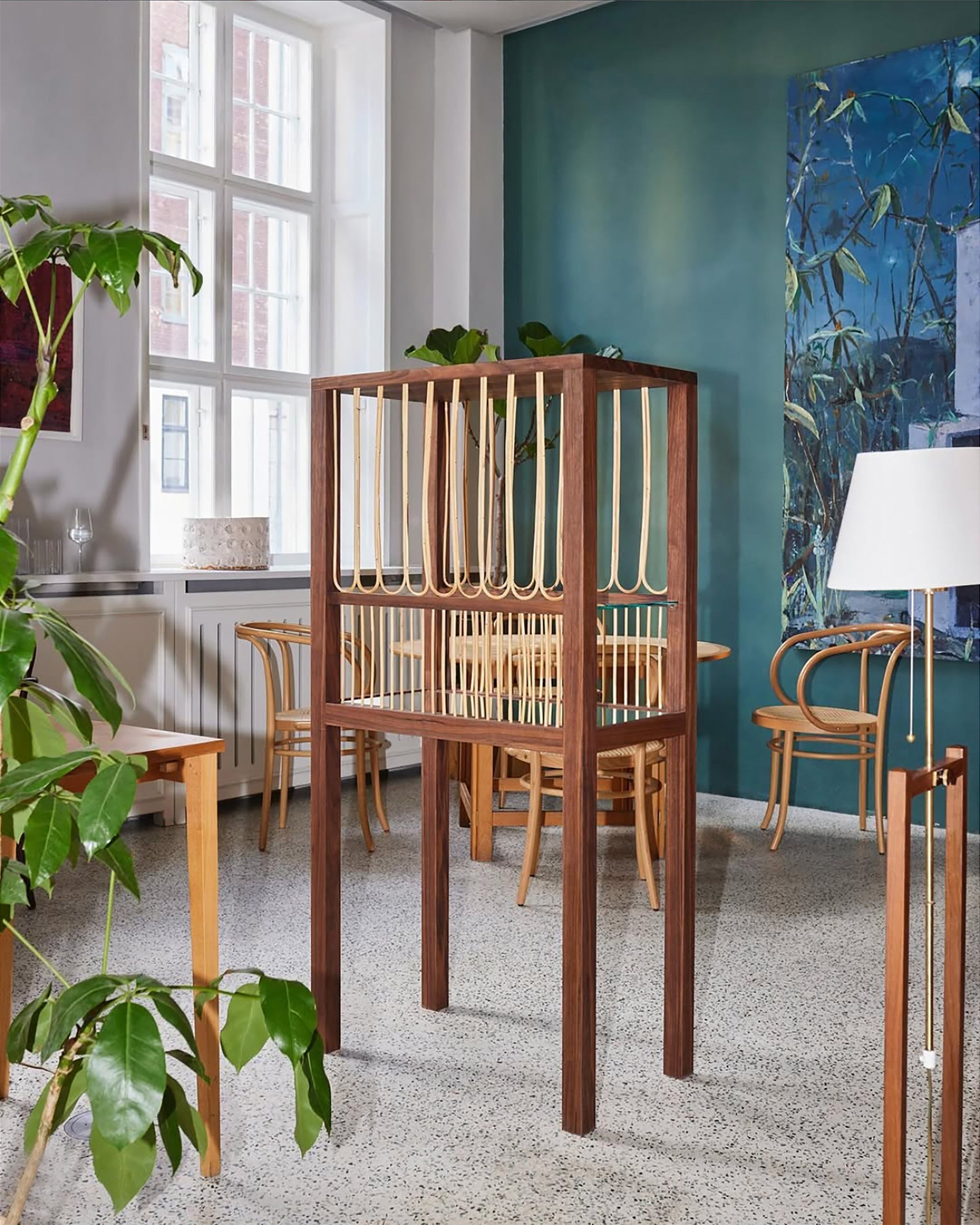 Rattan Cabinet - Walnut